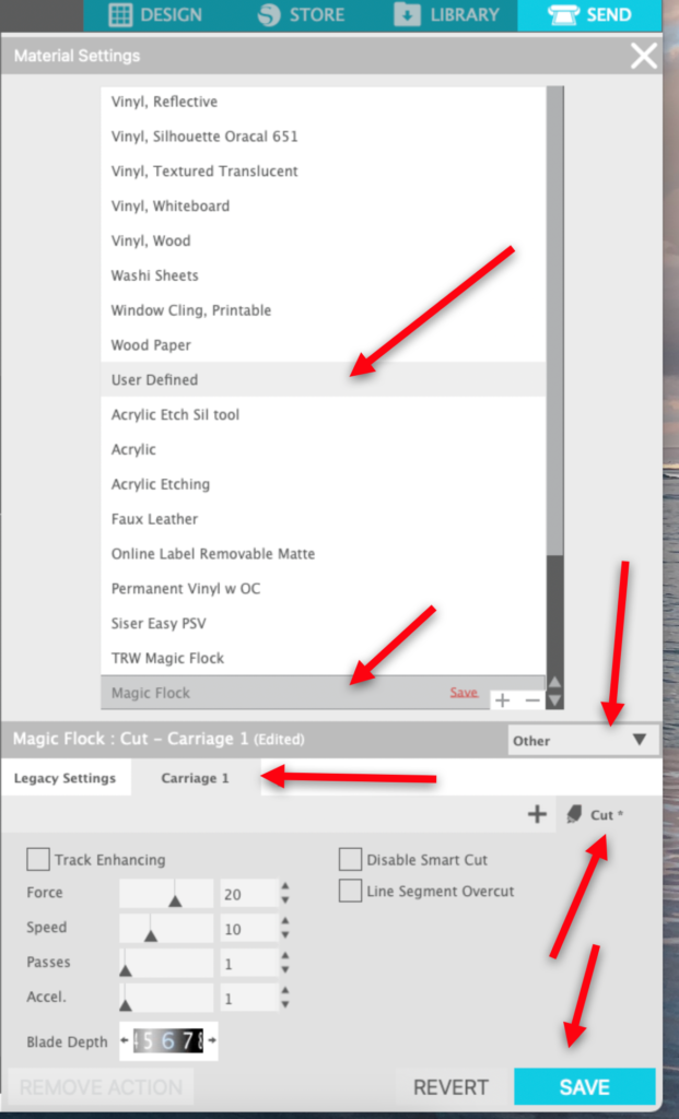 How to Change the Blade Depth Setting In Silhouette Studio for a